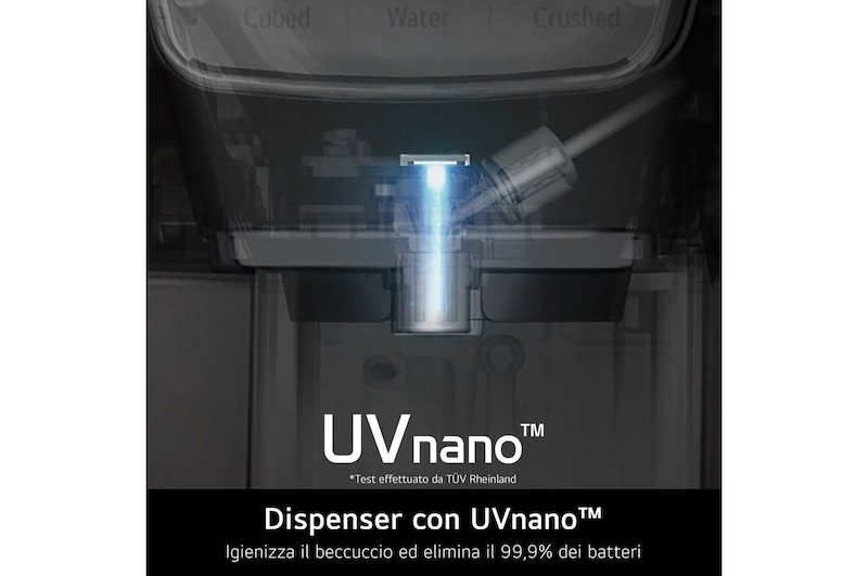 Dispenser con UVnano frigorifero GSLE91EVAB